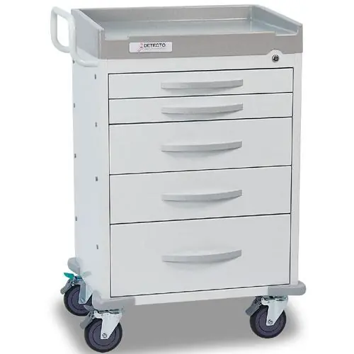 Detecto RC33669WHT Rescue General Purpose Utility Carts 5 Drawers (White) 1