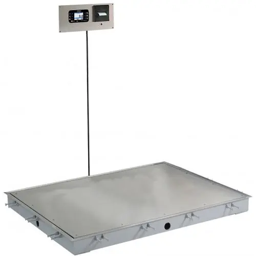 Detecto SOLACE Series ID-4836SH-855RMP 4 x 3 ft In-Floor Dialysis Scale with Handrail 1000 x 0.2 lb