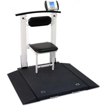 Detecto 6570 Portable Handrail and Folding, Seat Wheelchair Scale
