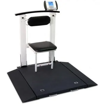 Detecto 6570 Portable Handrail and Folding, Seat Wheelchair Scale