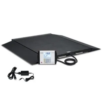 Detecto BRW-1000AC Portable Wheelchair Bariatric Scale with AC Adapter WIFI BT
