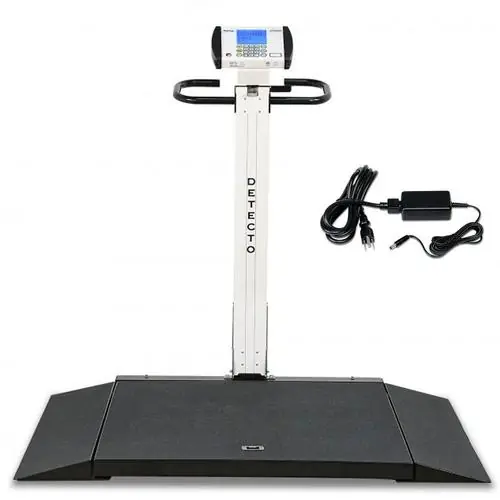 Detecto 6550 DIGITAL Fold Up Portable Wheelchair Scale 1