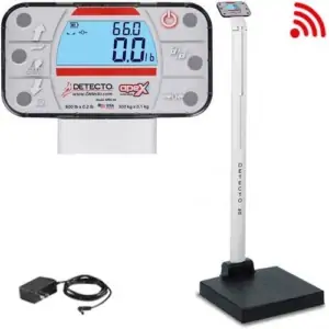 Detecto APEX-AC Physician Scale With Mechanical Height Rod and AC adapter 600 x 0.2 lb