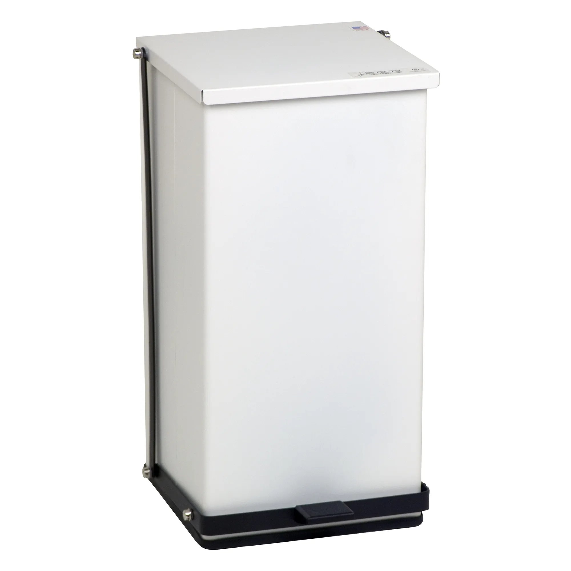 Detecto P-100 Step-On Waste Can Receptacles-White