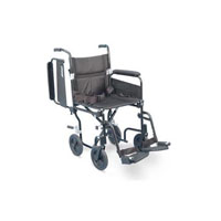 Airgo® Comfort-Plus™ Transport Chair, Lightweight, with Detachable Full Flip-Back Armrests, 300 lb
