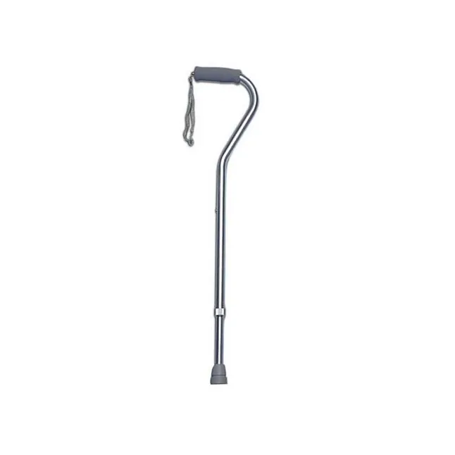 Cane, Aluminum, Offset Handle, H28″ to 39″ Silver 1