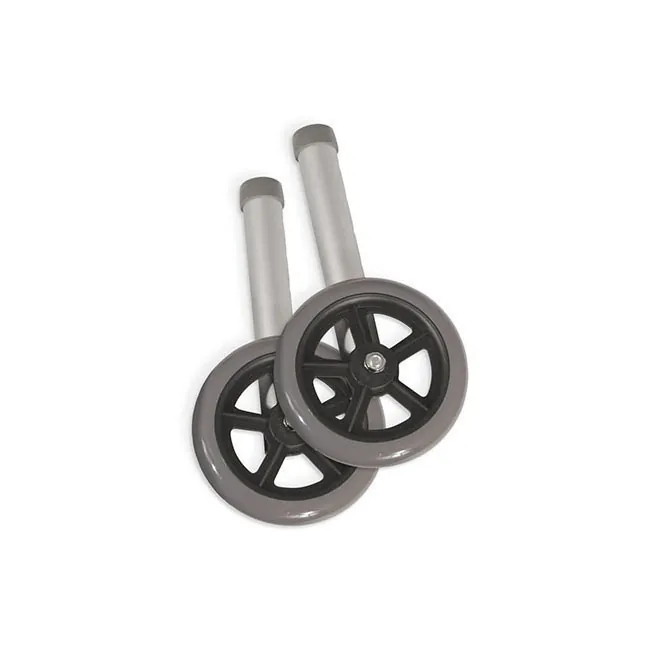 Walker Wheel, Regular Length, OD 5″ Silver 1