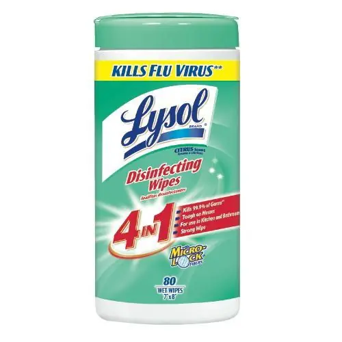 Lysol Multi-Surface Disinfecting Wipes, Lemon & Lime Blossom, 7″ x 8″, 80/Canister 1