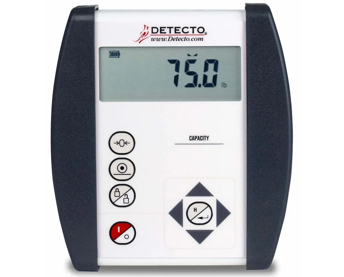 Detecto 6856MHR 1000 lbs Capacity Waist-High Stand-On BMI Scale w/ Manual Height Rod 1