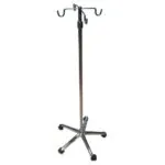 Intravenous Stand, Four Hook, Mobile, Adjustable Height