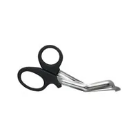 Bandage Scissor, Universal, One Serrated Blade, L7" Black