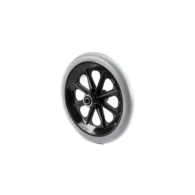 Solid Wheel Assembly, OD 8" Gray