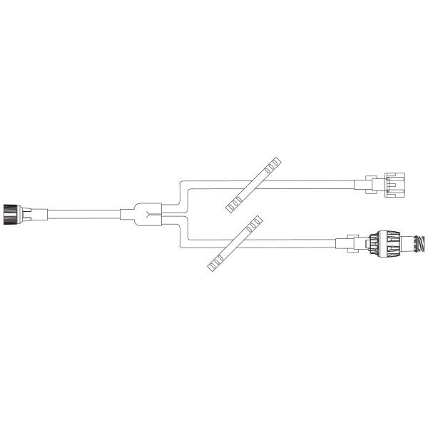 Y-Type Catheter Extension Set, Standard Bore, ONE-LINK, Needle-free IV Connector, Neutral Fluid Displacement, 6.5 "