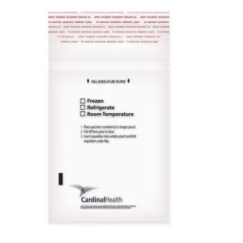 Cardinal Health Biohazard Specimen Bags, Clear/Plain