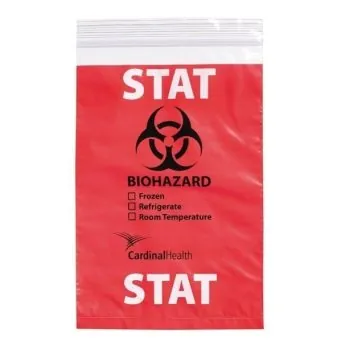 Cardinal Health Biohazard Specimen Bags, STAT