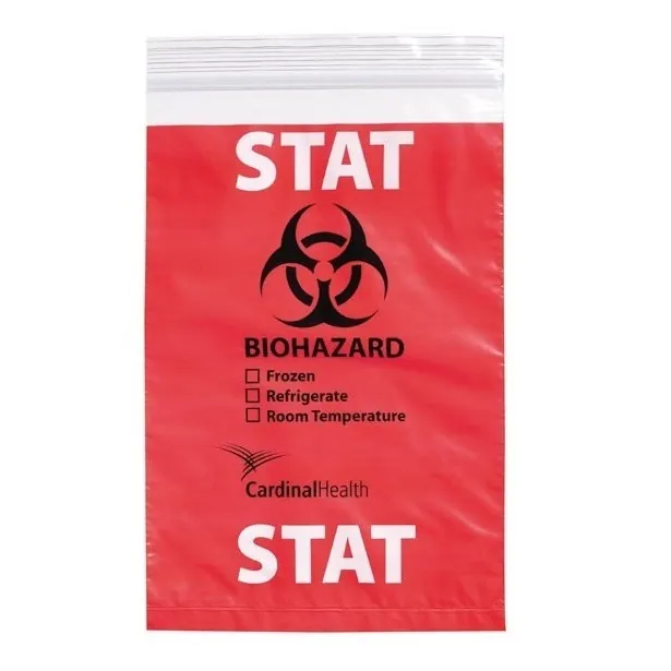 Cardinal Health Biohazard Specimen Bags, STAT