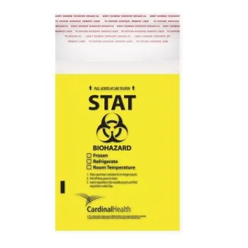 Cardinal Health Biohazard Specimen Bags, STAT