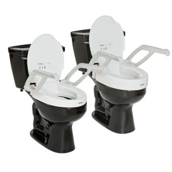 Toilet Seat Raiser, With Armrests and Lid, W14" x L15" 330 lb