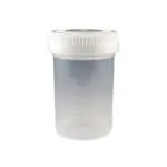 Leakbuster™ Specimen Container, Wide, Quick Turn™ Orange O-Ring Cap, Clear, Sterile