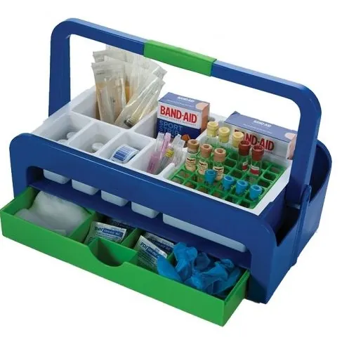 Phlebotomy Tray, with Two Insert, 8 Compartment, Blue