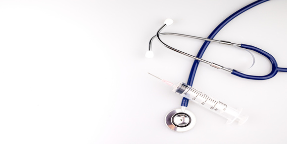 stethoscope with syringe