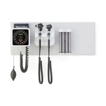 Welch Allyn® Green Series™ 777 Integrated Wall System with PanOptic™ Basic LED Ophthalmoscope - WA-777-PM2WAX