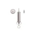 Metal Ear Syringe, Chrome Plated, with Shield & Two Tip, OR Quality, 4 oz