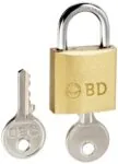 BD Brass Security Lock with 2 Metal Keys for Sharps Collectors