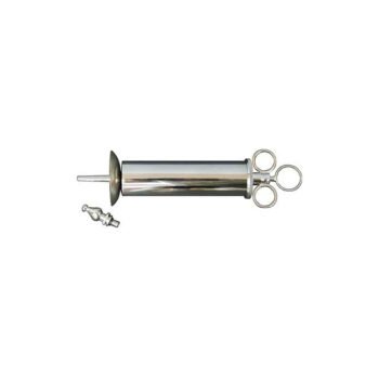 Utility Ear Syringe, Metal, with 2 tip and Protection Shield, 4 oz