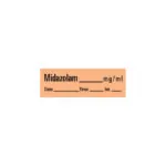 Anesthesia Tape, Date Time and Initial, Orange