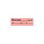 Anesthesia Tape, Date Time and Initial, Fluorescent Red
