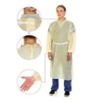 Cardinal Health™ AAMI Level 2 Yellow Isolation Gown, Lightweight, Multi-ply