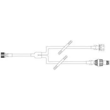 Y-Type Catheter Extension Set, Standard Bore, ONE-LINK, Needle-free IV Connector, Neutral Fluid Displacement, 6.5 "
