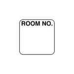 Room Number Label, Standard, W1-3/16" x H1-3/16" White