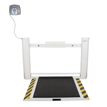 Antimicrobial Wall-mounted Fold-Up Wheelchair Scale with Built In Pelstar Wireless technology, KG Only, BT