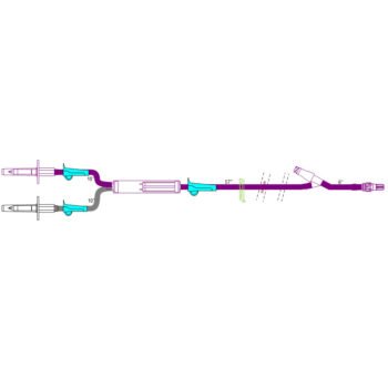 84" (213 cm) Y-Type 10 Drop Blood Set, 170 Micron Filter, Clave™, Rotating Luer