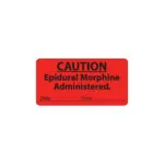 Paper Label, Caution Epidural, W1-1/2" x L2-15/16"