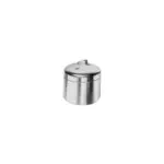 Ointment Jar, with Slip-Over Cover, Stainless Steel, H2-3/4" OD 3-1/8" 9 oz