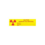 Hazard Tape, Removable, Caution Radioactive, W3/4" x L500" Yellow