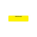 Cord Medical Label, W3" x H7/8" Cord Blood Imprinted, Fluorescent Yellow