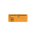 Medical Label, W7/8" x L2-1/4" Fluorescent Orange