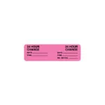 Medical Label, Tubing Change, Fluorescent Pink