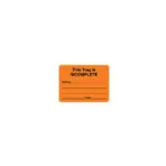 Exchange Cart and Tray Label, Fluorescent Orange