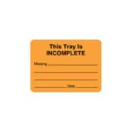 Medical Label, Exchange Cart and Tray, Orange