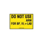 Medical Label, IV Care, Fluorescent Yellow