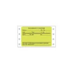 Medical Label, IV System Preprinted Pinfeed, Fluorescent Green