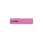 Allergy Alert Medical Label, Fluorescent Pink