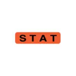 STAT Label, Fluorescent Red, Removable