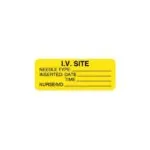 Care and Dressing Change Medical Label, Yellow Medical Label