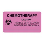 Medical Label, Communication, W3" x H1-5/8" Fluorescent Pink